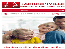 Tablet Screenshot of jacksonvilleapplianceparts.com